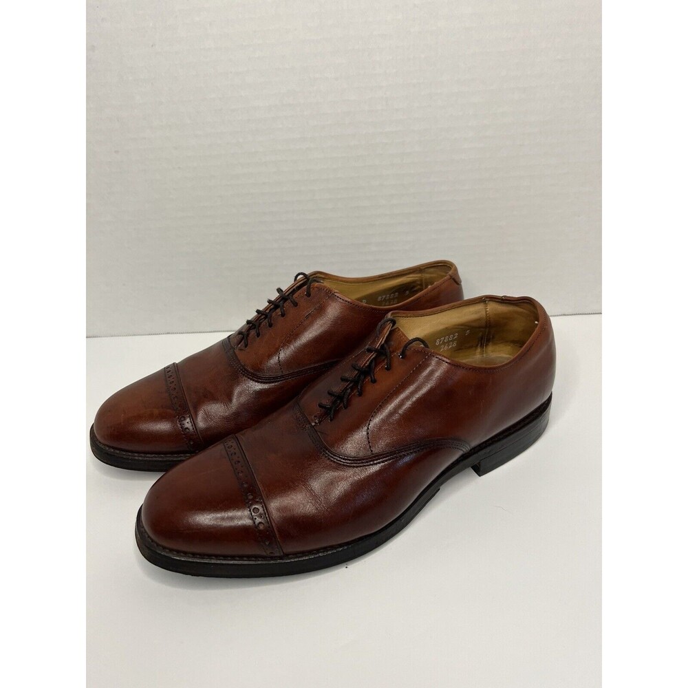 Allen Edmond Fifth Avenue Cap Toe Byron Dark Chili Brown Size 8.5 D Dress Shoes